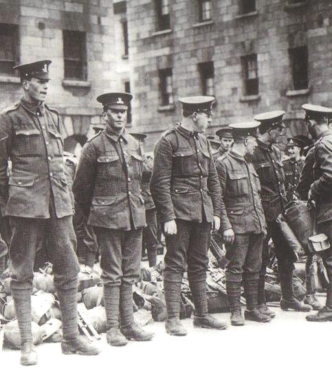 Soldiers from the 16th Irish Division. Fr Doyle was appointed chaplian 95 years ago today