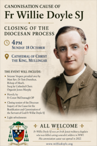 Announcement and invitation: Closing of the Diocesan Inquiry for Fr Willie’s Cause