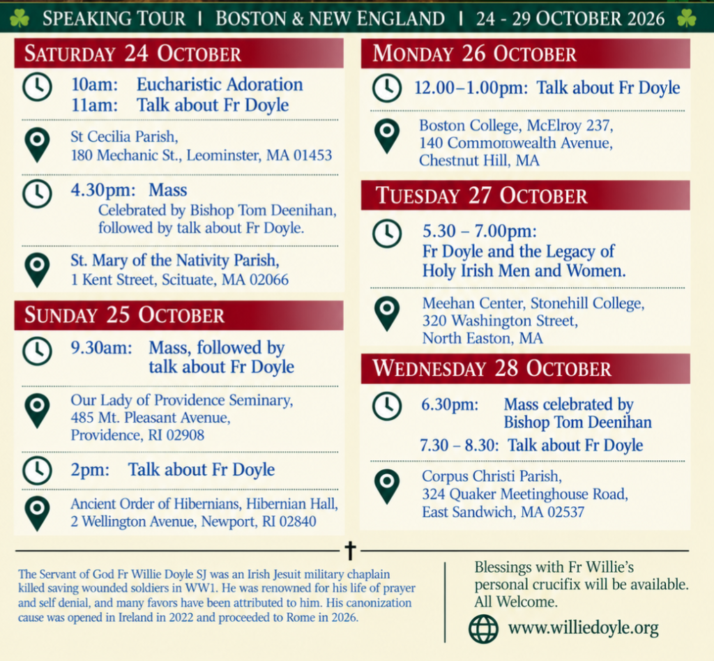 Boston and New England speaking tour October 24-29